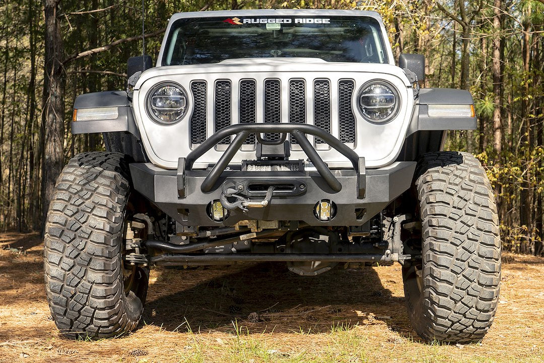 Product of Rugged Ridge 11540.61 Bull Bar with skid plate