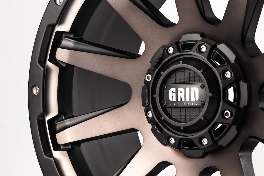 Product of Grid Wheels 20x9 Black With Natural Face And Dark Tint Wheel - Not Applicable Bolt Pattern