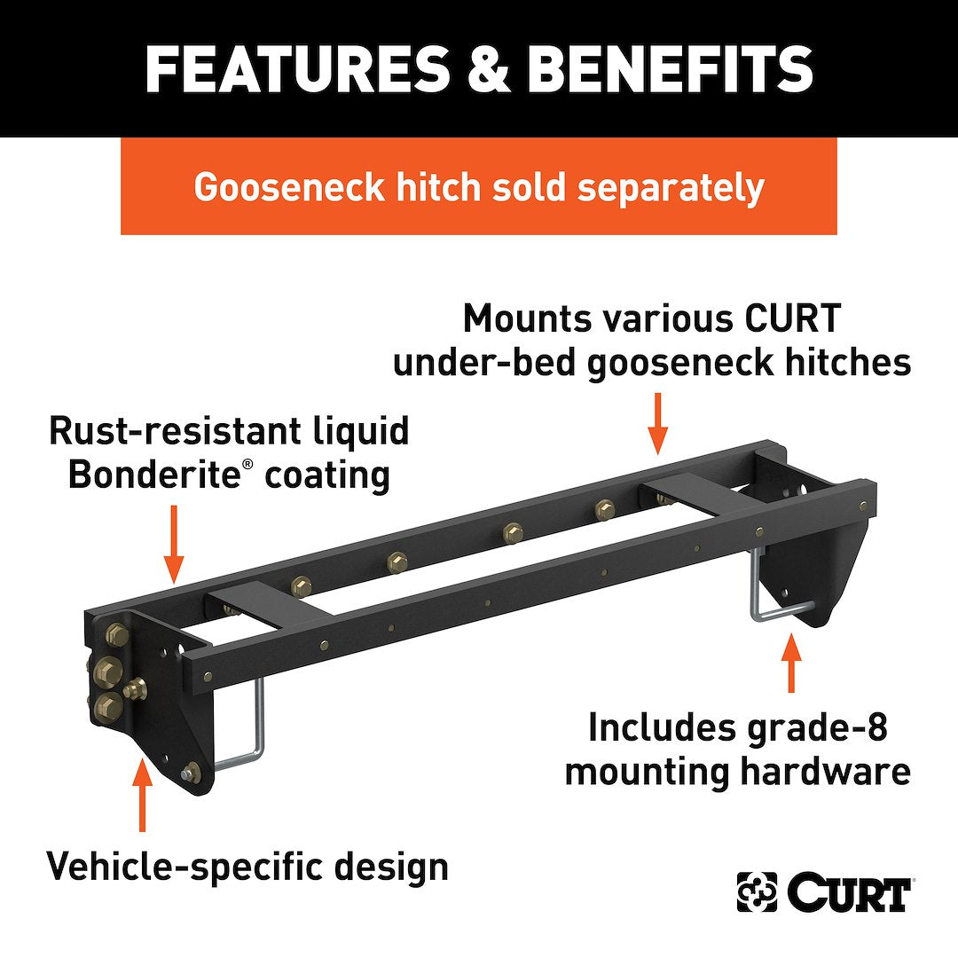 Curt 60701 Gooseneck Trailer Hitch Support Bracket||60701_3008x1990_Fa.Jpg||86||c9360701||1679588