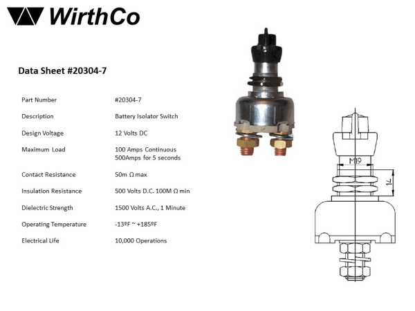 Product of Wirthco 20304 Battery Disconnect Switch