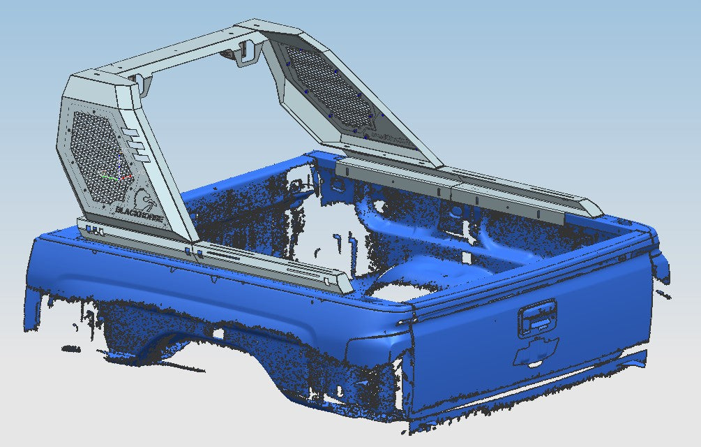 Product of Black Horse Offroad VIRB07B Modular Powder Coated Steel Truck Bed Bar