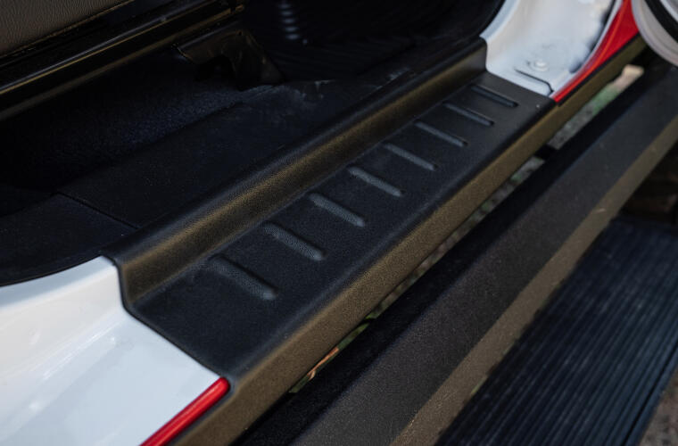 Product of Bushwacker 14092 Black Thermoplastic Flat Rocker Panel Guard