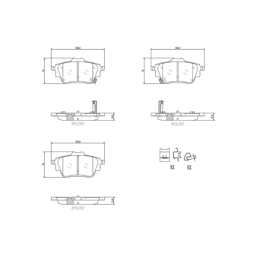 Brembo P56133 Brake Pad||p56133_Drw.Jpg||85||brmp56133||1755039