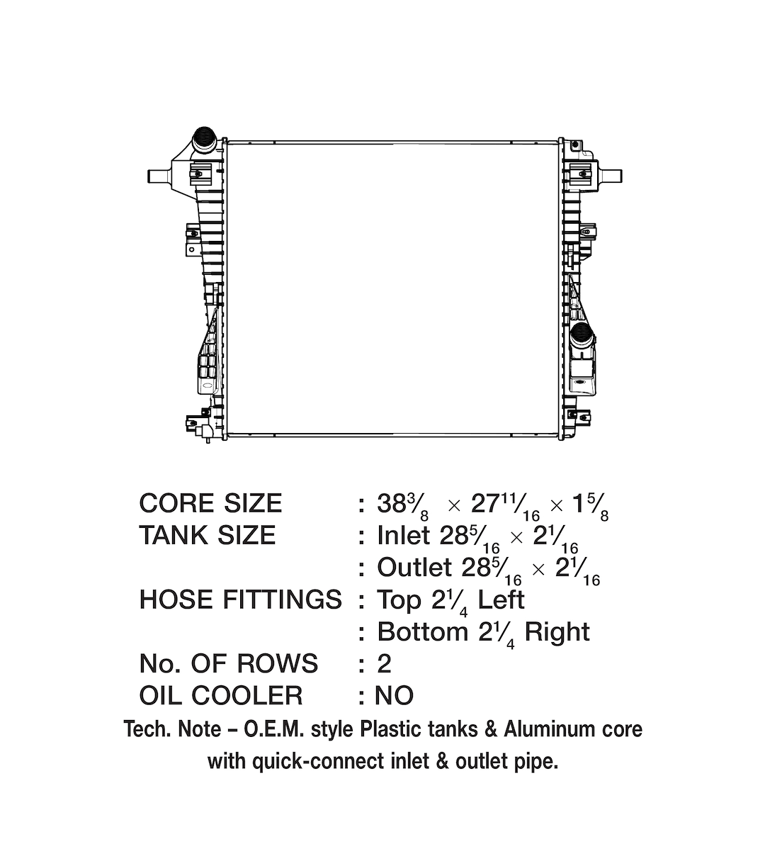 Product of Csf 3601 Radiator