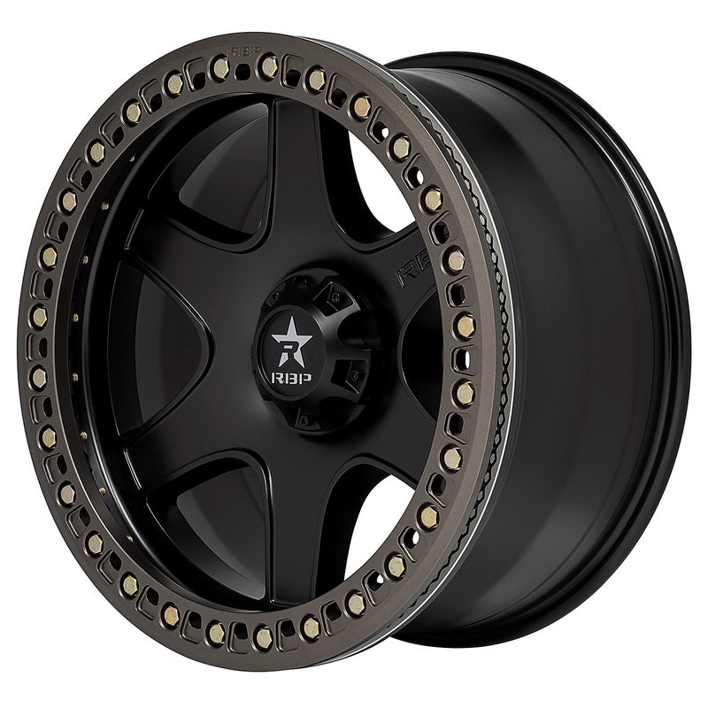 Product of RBP (Rolling Big Power) 20x9 Black With Bronze Bead Lock Ring Wheel - 8x6.50 Bolt Pattern