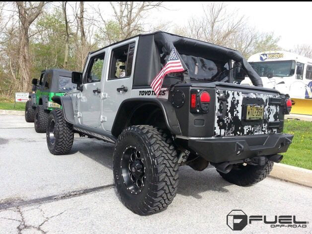 Product of Fuel Off Road 15x8 Black With Natural Accents Wheel - 5x4.75 Bolt Pattern