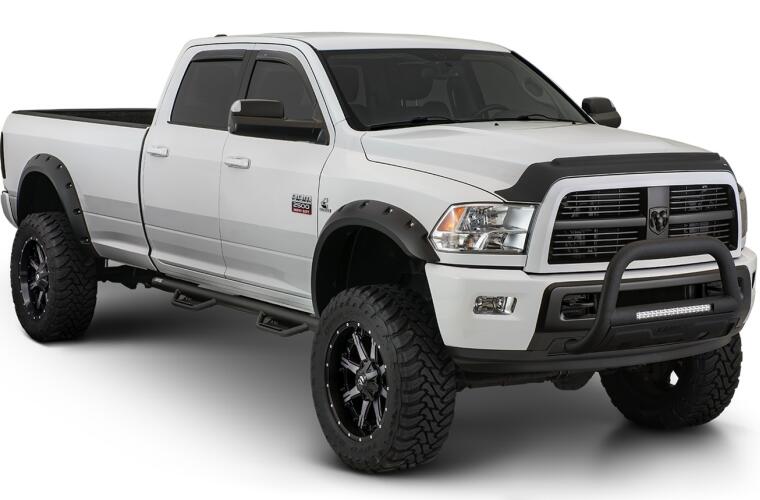 Product of Bushwacker 20927-02 Pocket Style/ Exposed Fasteners Black Fender Flare - Set Of 4