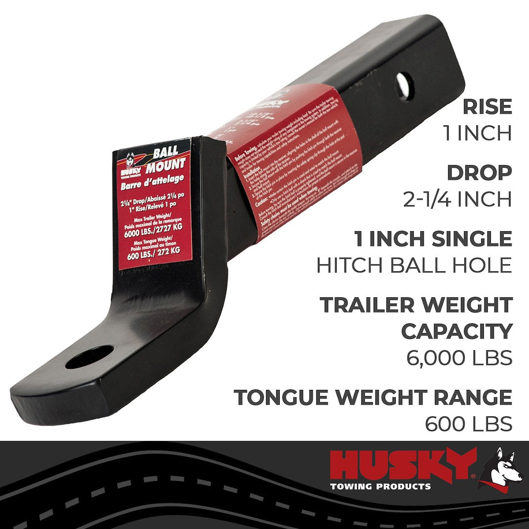 Product of Husky Towing 31362 2 Inch Receiver Trailer Hitch Ball Mount