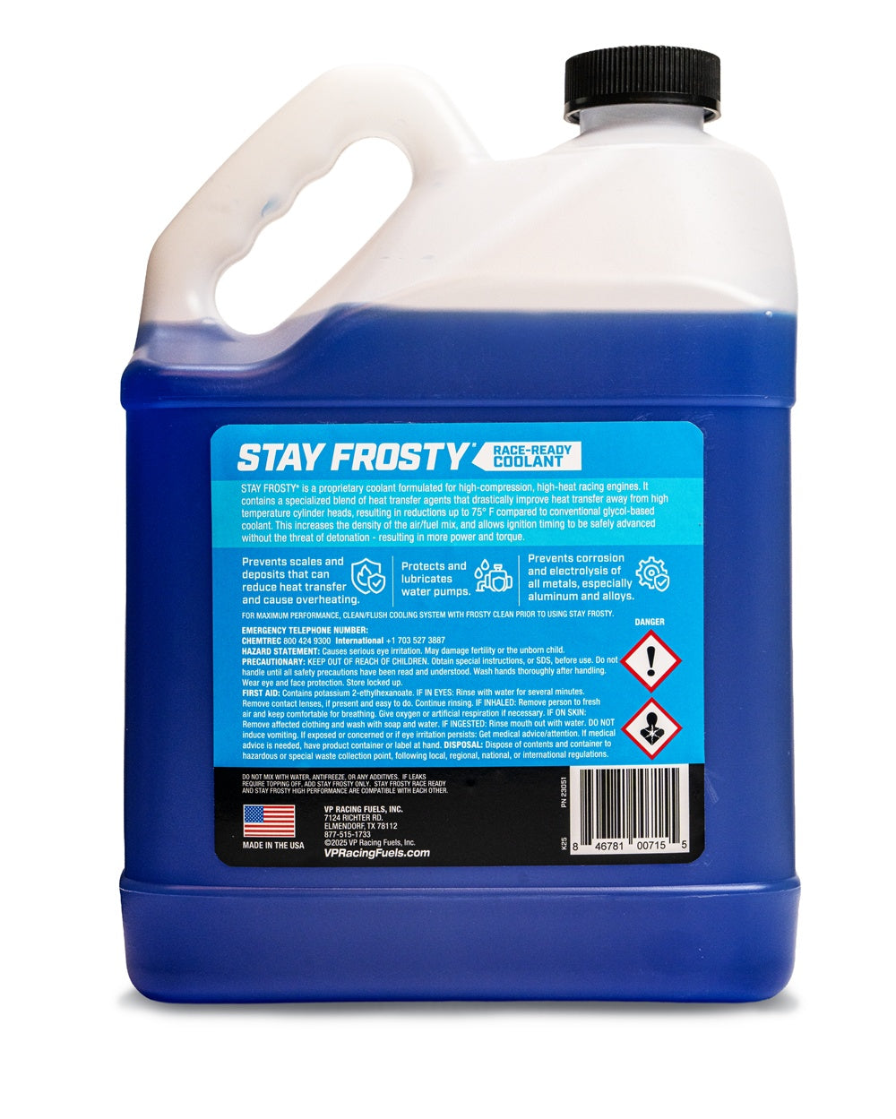 Vp Racing 23051 Engine Coolant||pn23051_Stayfrosty_Raceready_1gal_Back.Jpg||86||v4523051||1837778