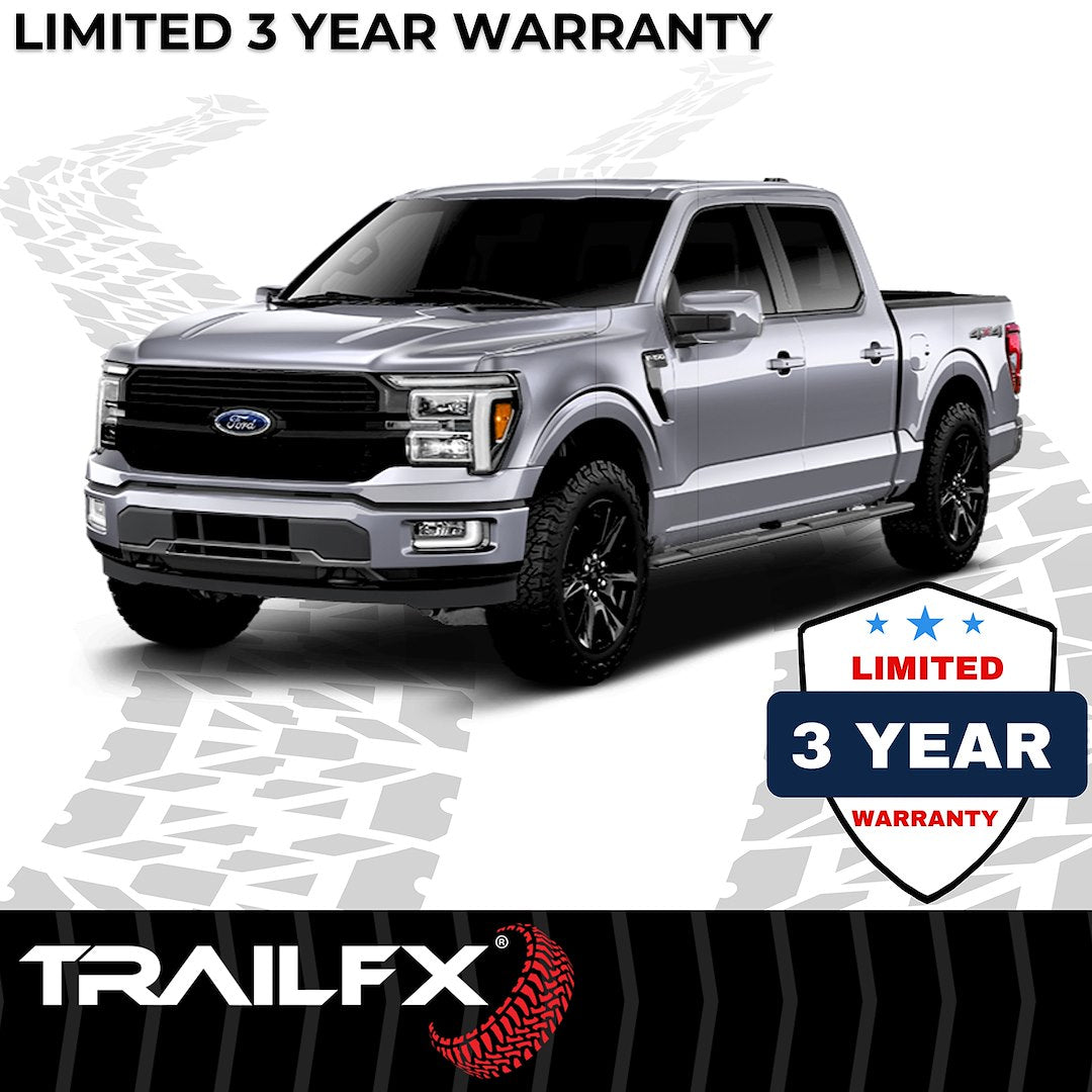 Product of TrailFX A4003B TFX 4" Trapezoid Side Steps Nerf Bar With Surface Steps