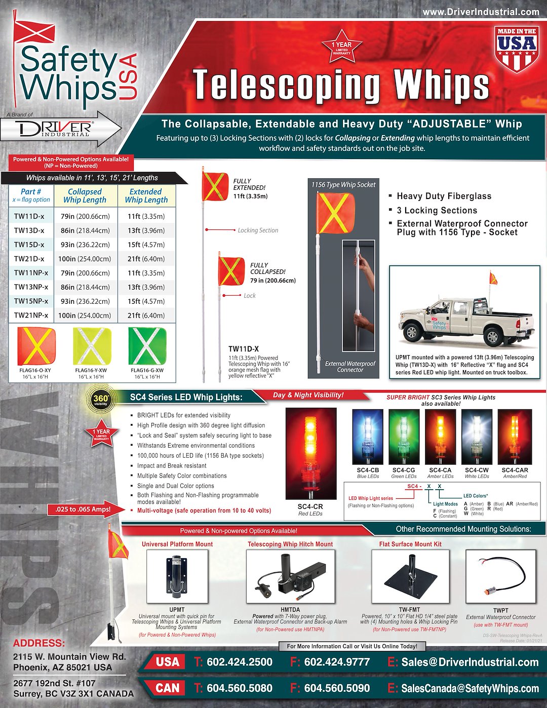 Driver Industrial Opco Llc Hmtda Warning Whip Mount||ds-Sw-Telescoping-Whips-Reva.Jpg||92||drvhmtda||863658
