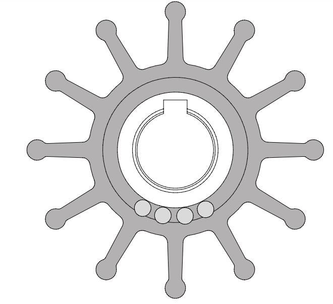 Johnson Pum 09-701b-1 Water Pump Impeller||09-701b-1.Jpg||85||jhp09701b1||1470257