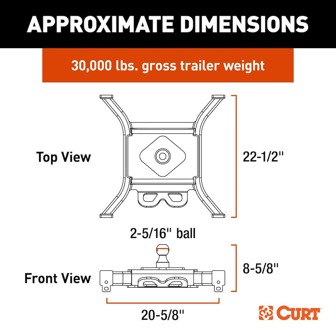 Curt 16090 Gooseneck Trailer Hitch||16090_3008x1990_Ca.Jpg||86||c9316090||1679253