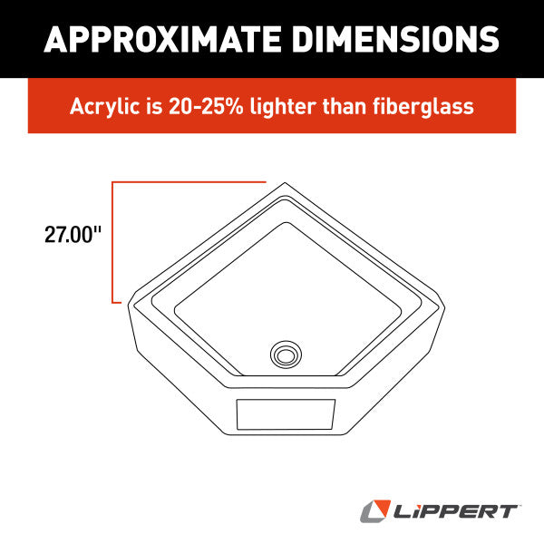 Product of Lippert Components 325246 Shower Pan