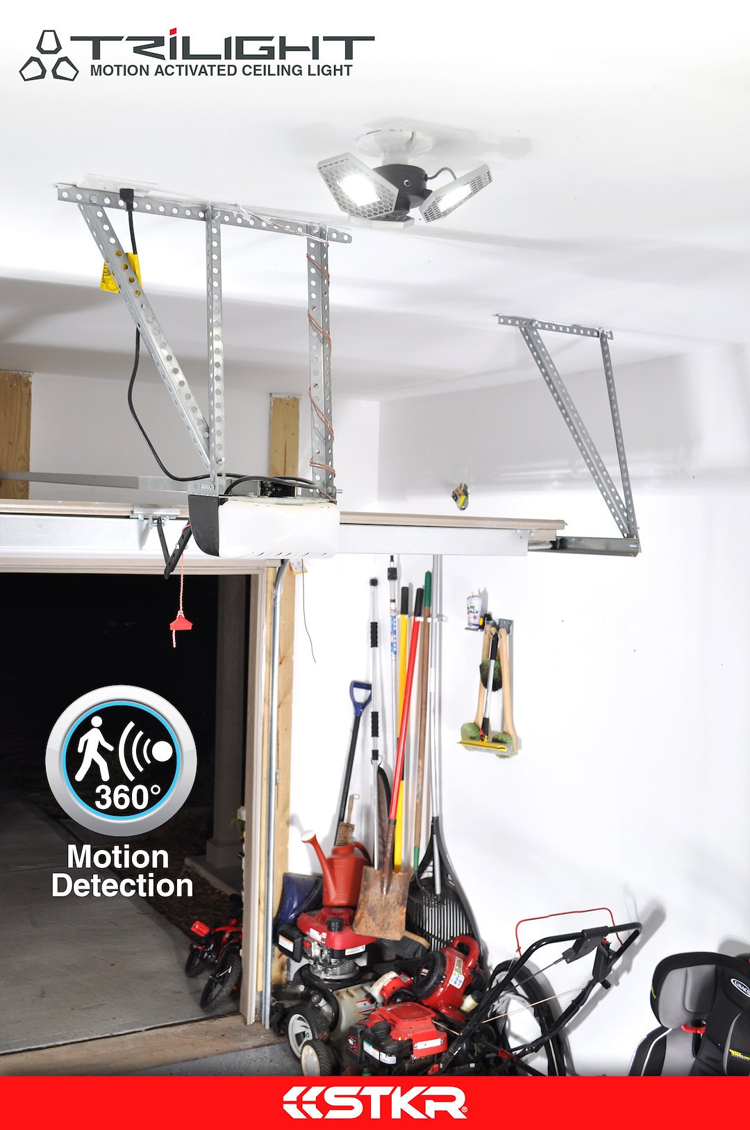 Stkr Concepts 00342-2 Interior Light - Led||stkr_Trilight_In_Garage_Motion_Activated.Jpg||93||s8k003422||1117015