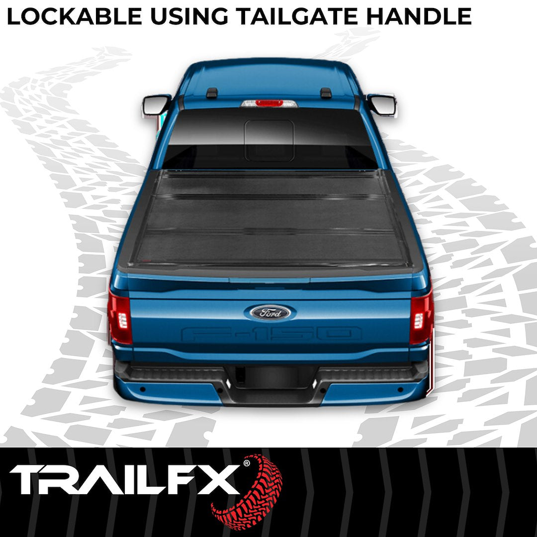 Product of TrailFX TFX Premium Flush Tri-Fold Hard Folding TFX3709 Tonneau Cover