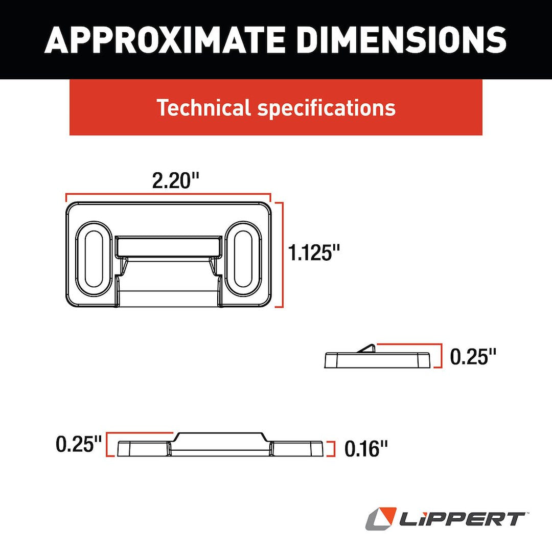 Product of Lippert Components 198287 Screen Door Latch Striker Plate