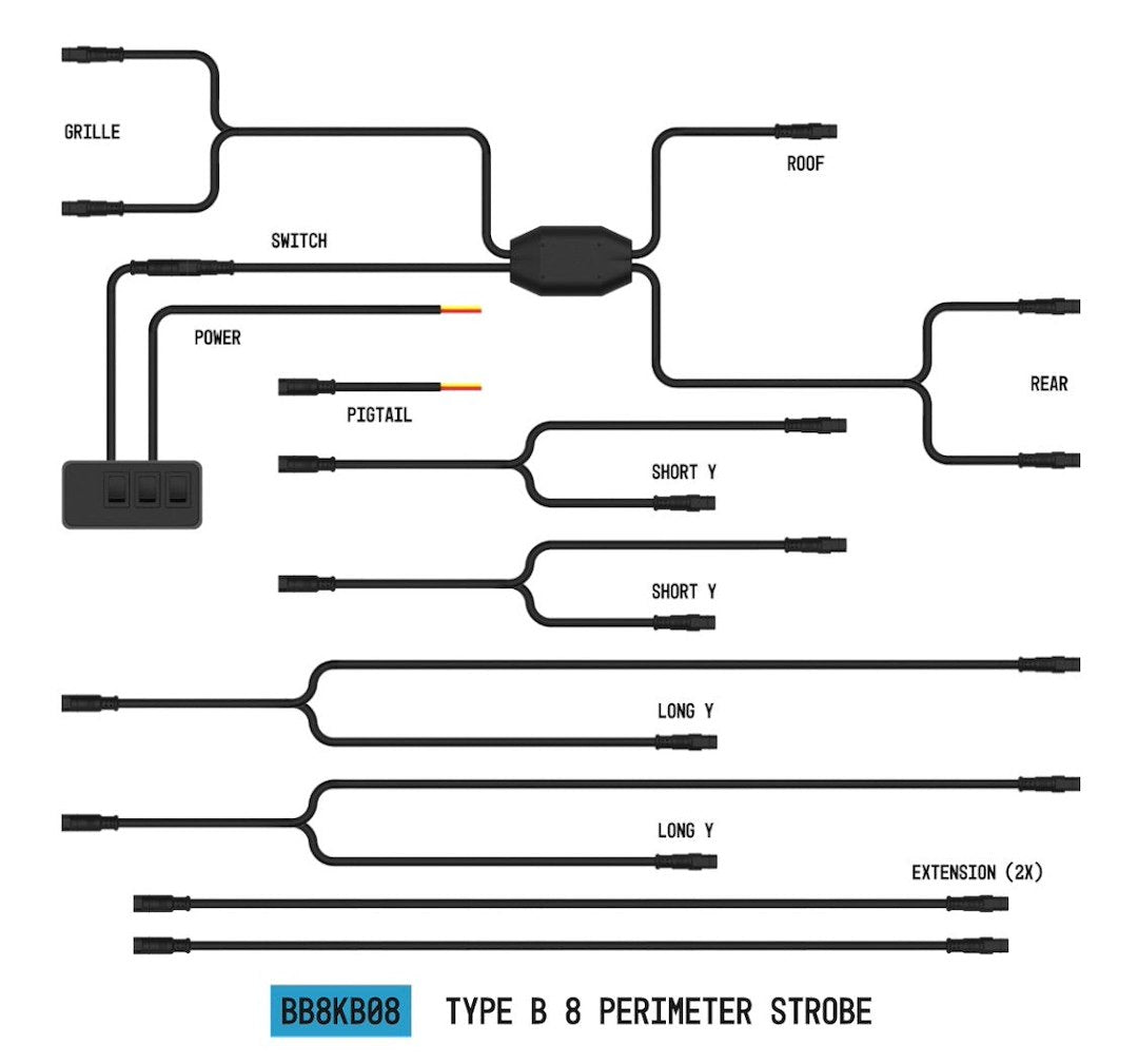 Product of Builtbright Bb8ka08 Warning Light Wiring Harness