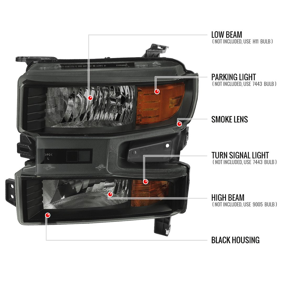 Spec-D Tuning 2lh-Siv1915sm-Ro Headlight Assembly||2lh-Siv1915sm-Ro_8.Jpg||93||sdtiv1915smro||1563773