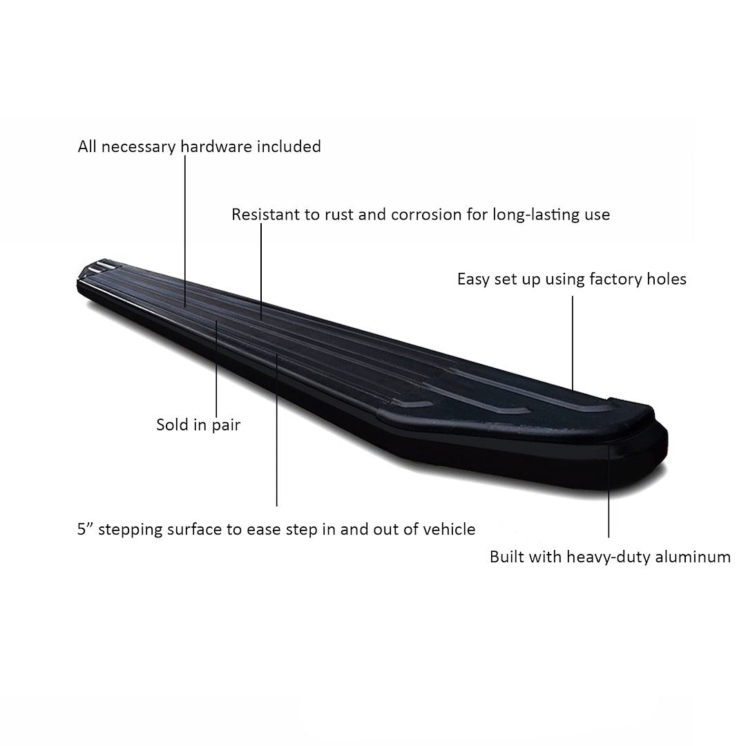Product of Black Horse Offroad PR-F291BK Peerless Running Board
