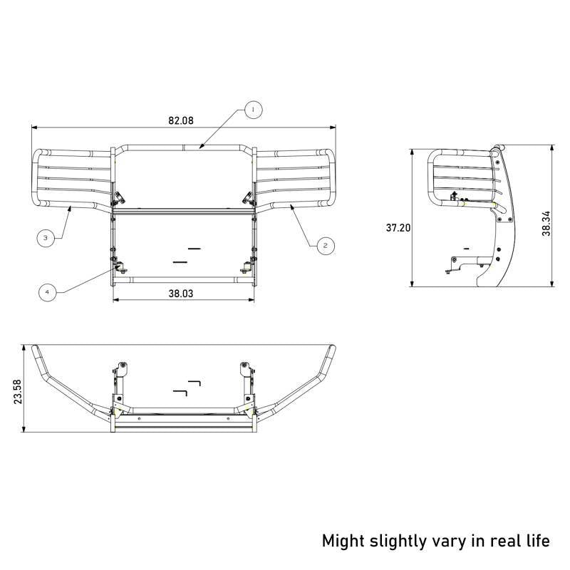 Black Horse Offroad 17gt28ma Grille Guard||17gt28ma_5.Jpeg||89||blk17gt28ma||2237514