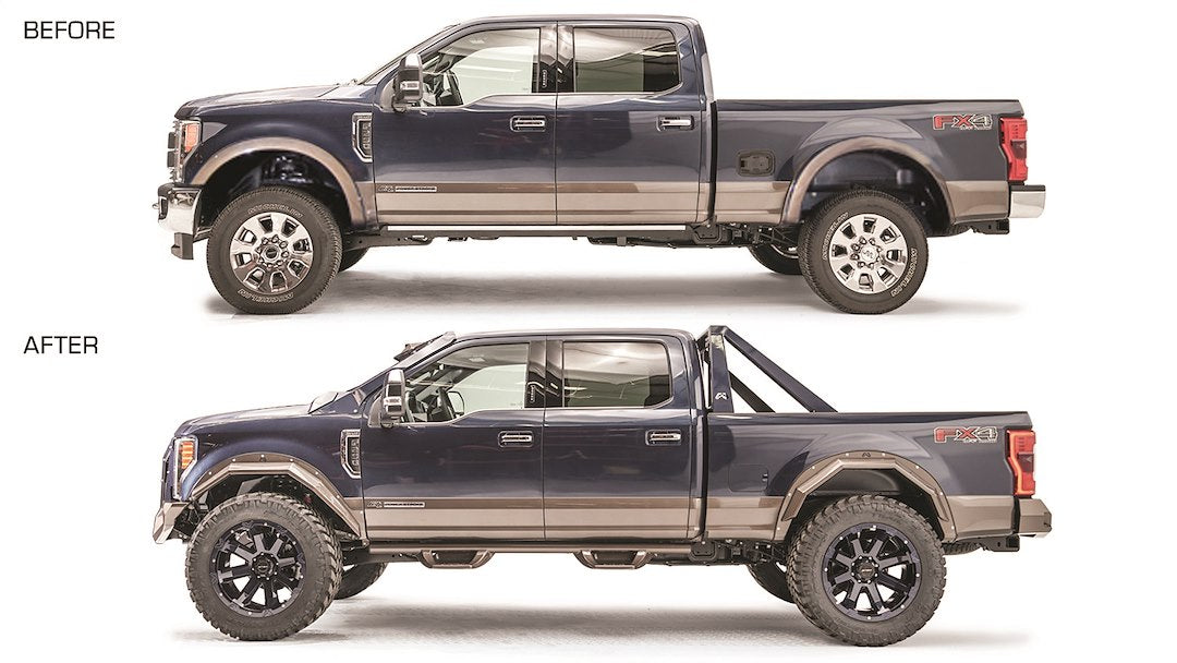 Product of Fab Fours TF4110-1 Pocket Style/ Exposed Fasteners Black Fender Flare - Set Of 4