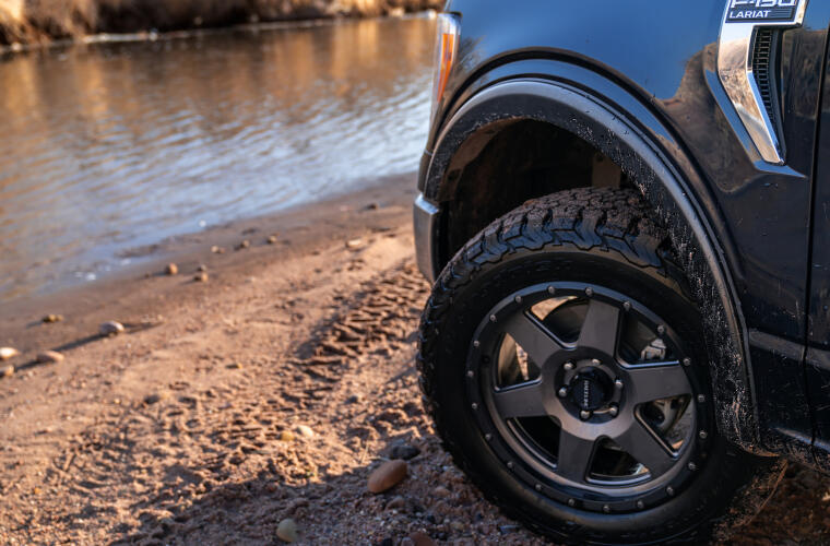 Product of Bushwacker 20107-02 Non-Exposed Fasteners Black Fender Flare - Set Of 2