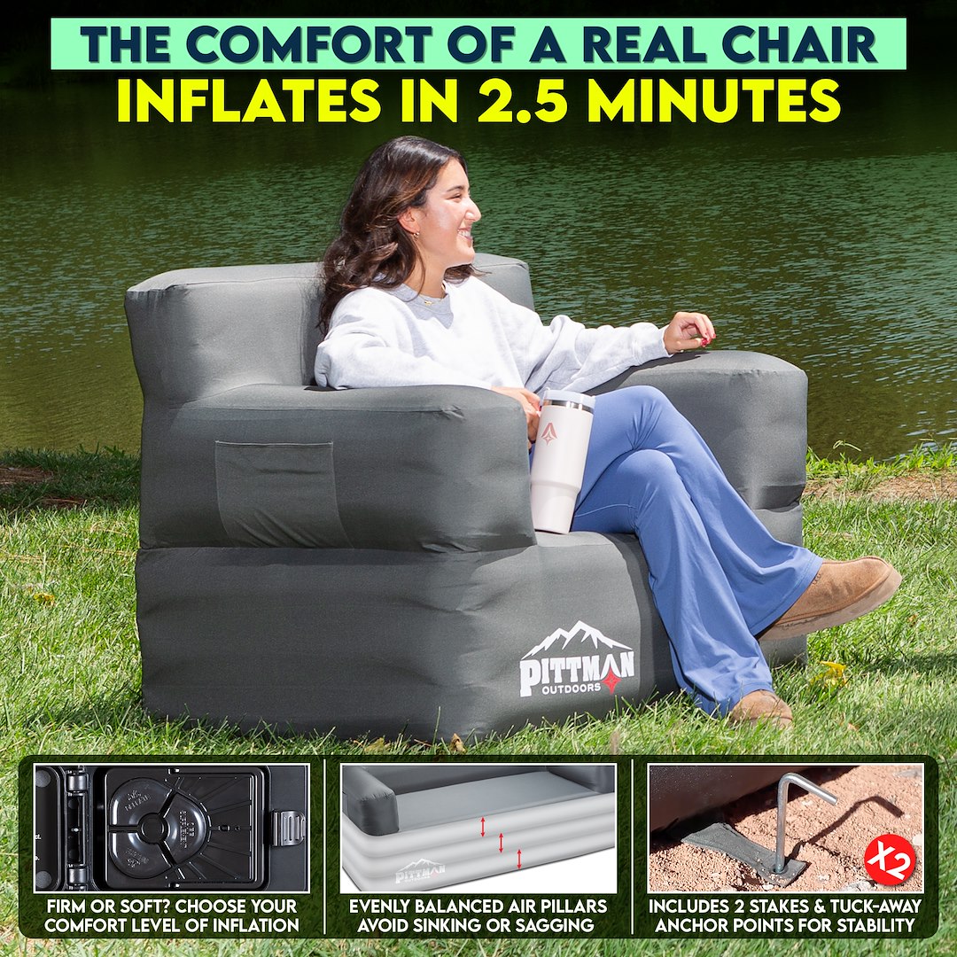 Airbedz By Pittman Outdoors Ppi-Air_Chair Inflatable Furniture||ppi-Air_Chair.Jpg||85||abzppiairchai||1718220