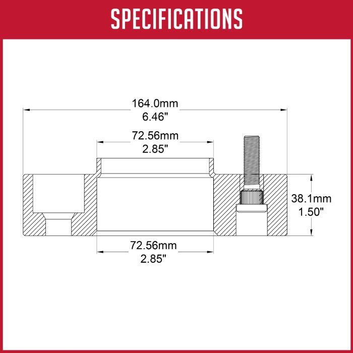 Coyote Wheel Accessories 5120-5120h-C Wheel Adapter||5120-5120h-C_5.Jpg||90||rev51205120hc||1699239