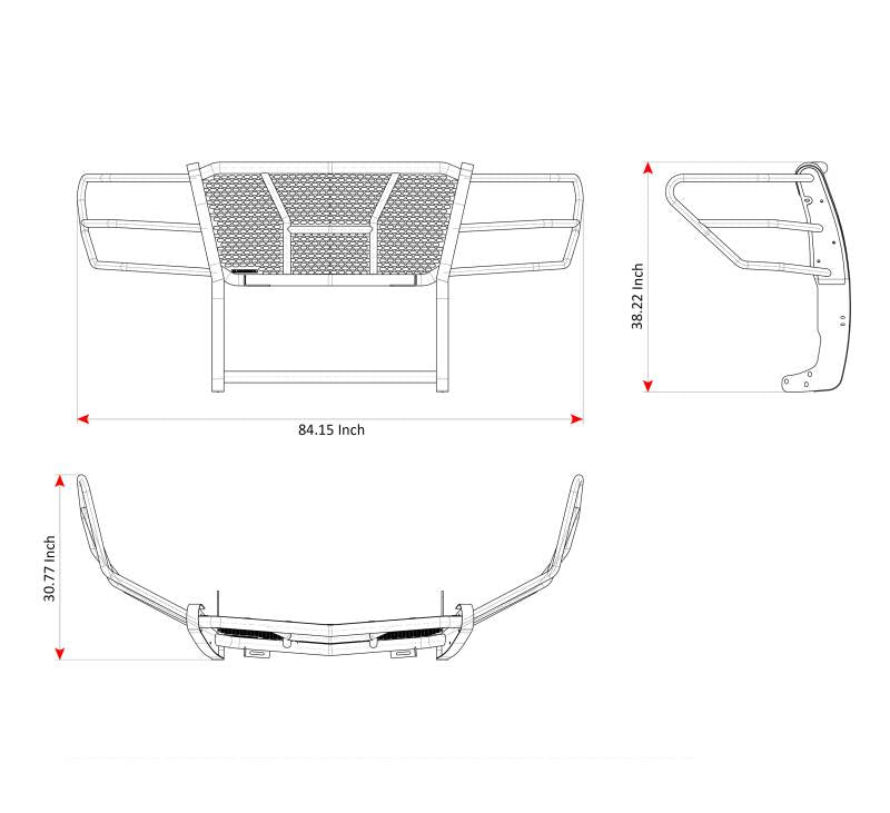 Black Horse Offroad Ru-Nixd16-B-Kit Grille Guard||ru-Nixd16-B-Kit_11.Jpg||95||blkrunixd16bk||2239334