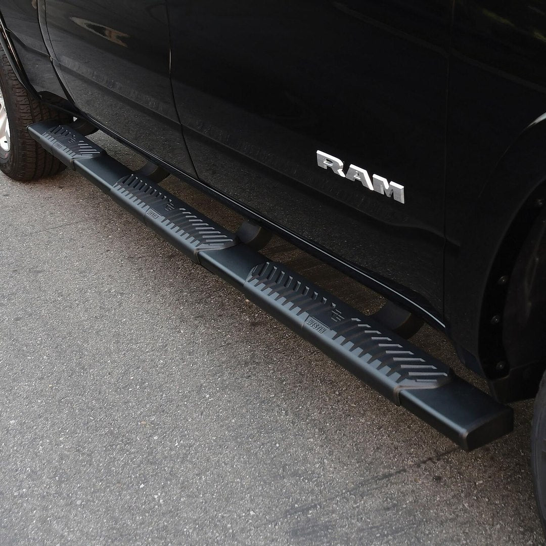 Product of Westin Automotive 28-534705 Black Powder Coated Oval Nerf Bar - Truck Wheel To Wheel