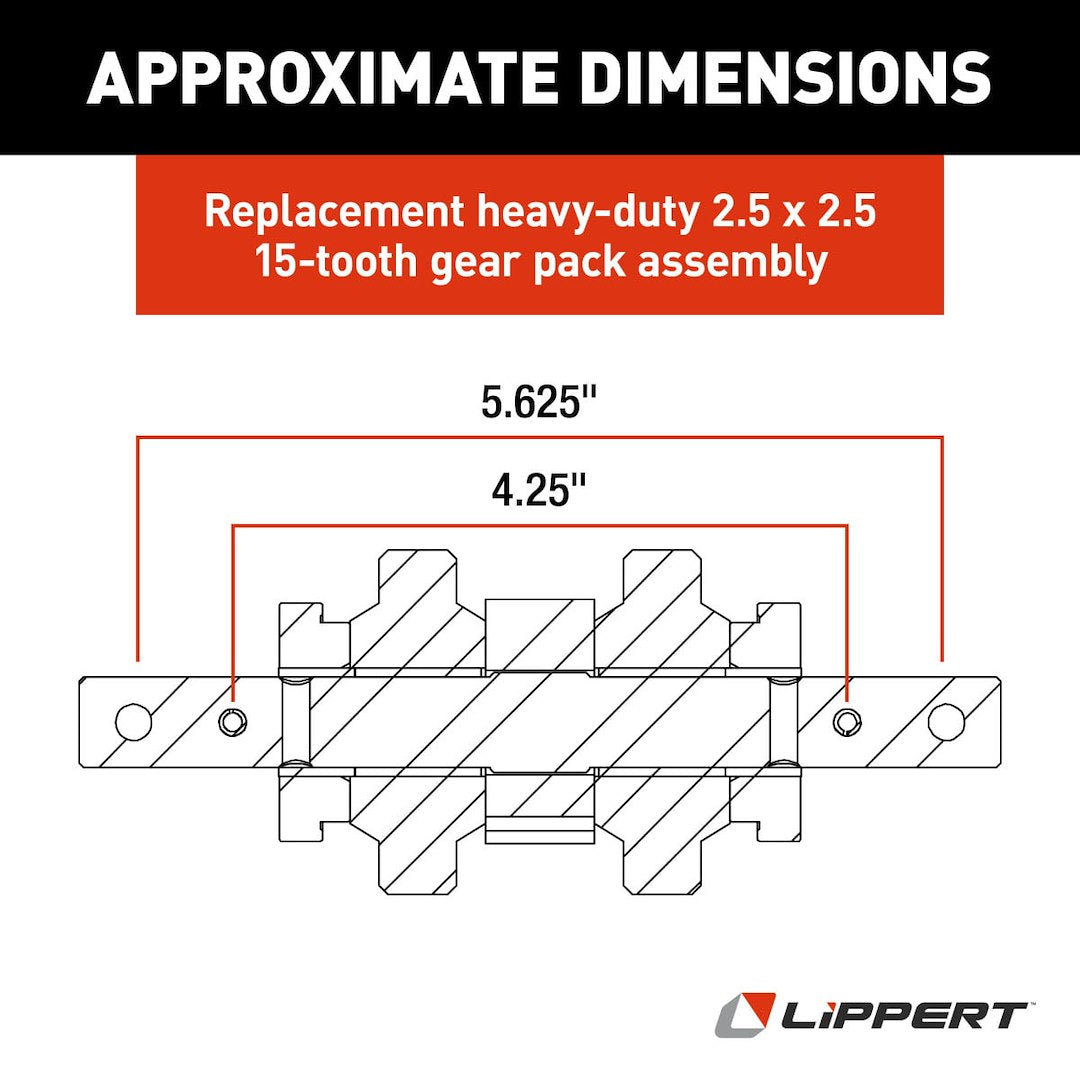 Product of Lippert Components 123356 Slide Out Gear