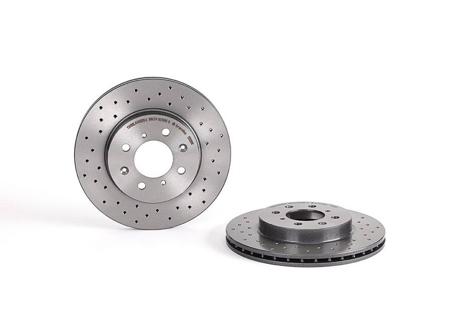 Product of Brembo 0955091XC02 Xtra Vented Cross Drilled 1 Piece Brake Rotor