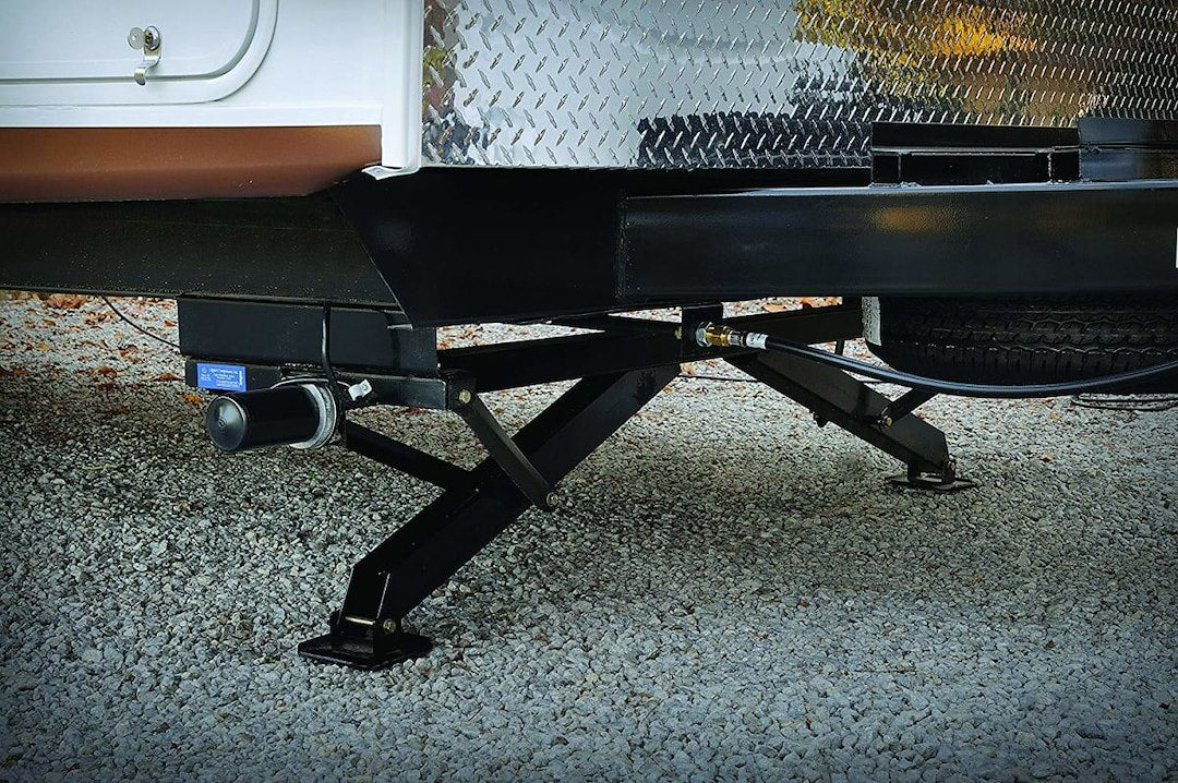 Product of Lippert Components 337199 Electric Cross Frame Stabilizer Trailer Stabilizer Jack Stand