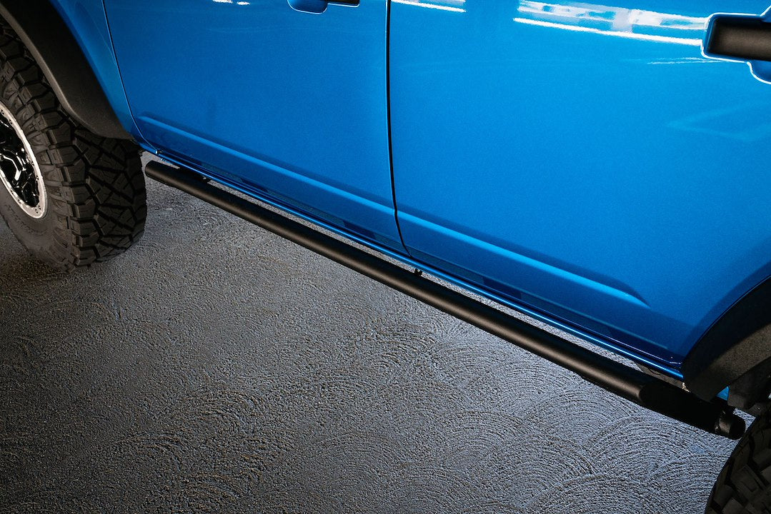 Product of DV8 Offroad SRBR-01 Black Steel Round Rocker Panel Guard