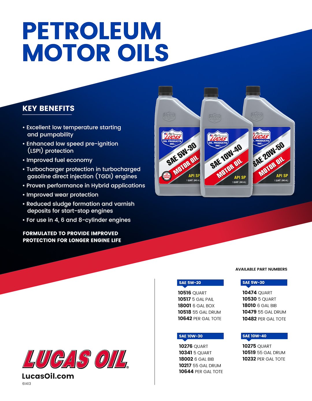 Product of Lucas Oil 10275 Oil