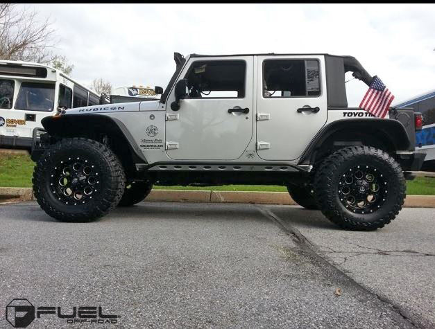 Product of Fuel Off Road 15x8 Black With Natural Accents Wheel - 5x4.75 Bolt Pattern