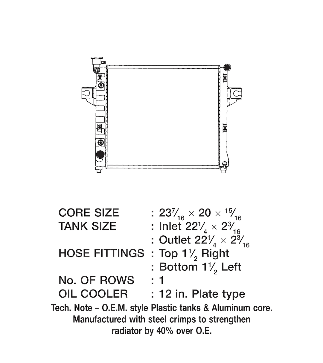 Product of Csf 3115 Radiator