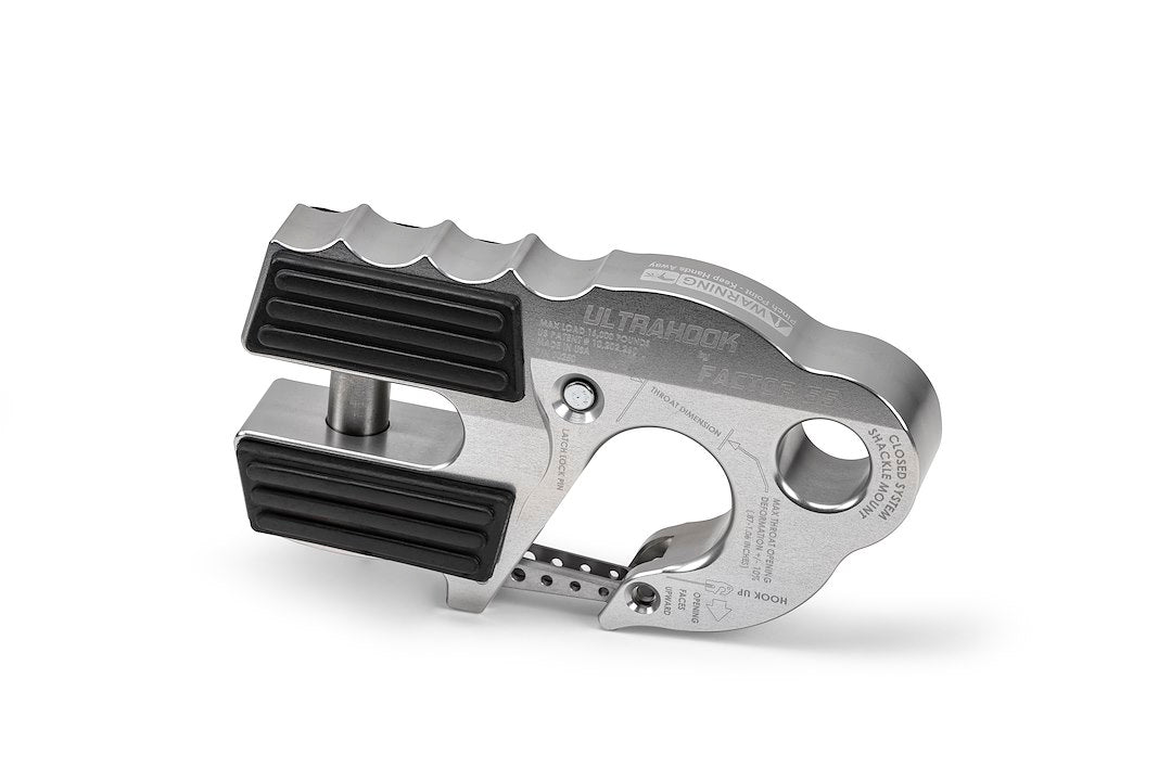 Factor 55 00250-05 Winch Clevis Hook||00250-05_Ultrahook_Silver.Jpg||85||fac0025005||1713361