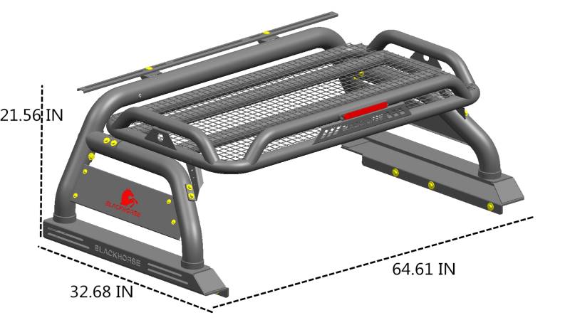 Black Horse Offroad Atrb5bk-Plfb Truck Bed Bar||atrb5bk-Plfb_4.Jpg||88||blkatrb5bplfb||1648262