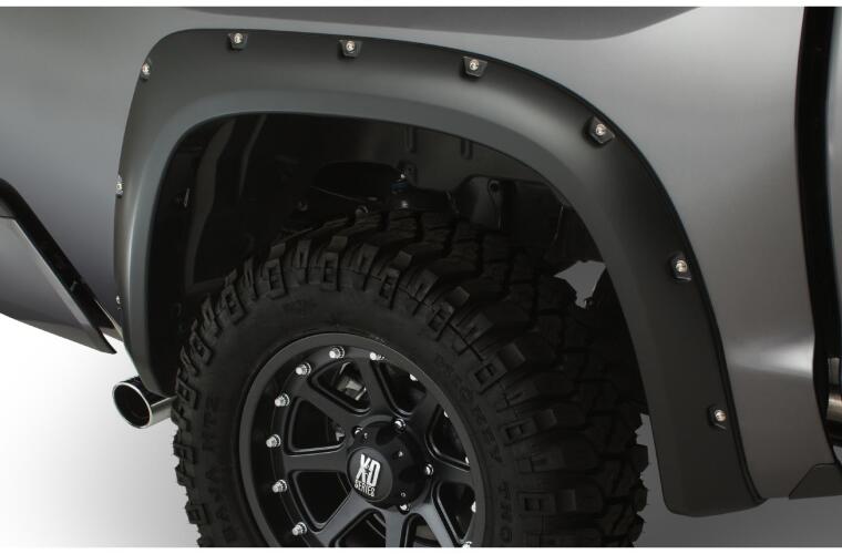 Product of Bushwacker 30918-02 Pocket Style/ Exposed Fasteners Black Fender Flare - Set Of 4
