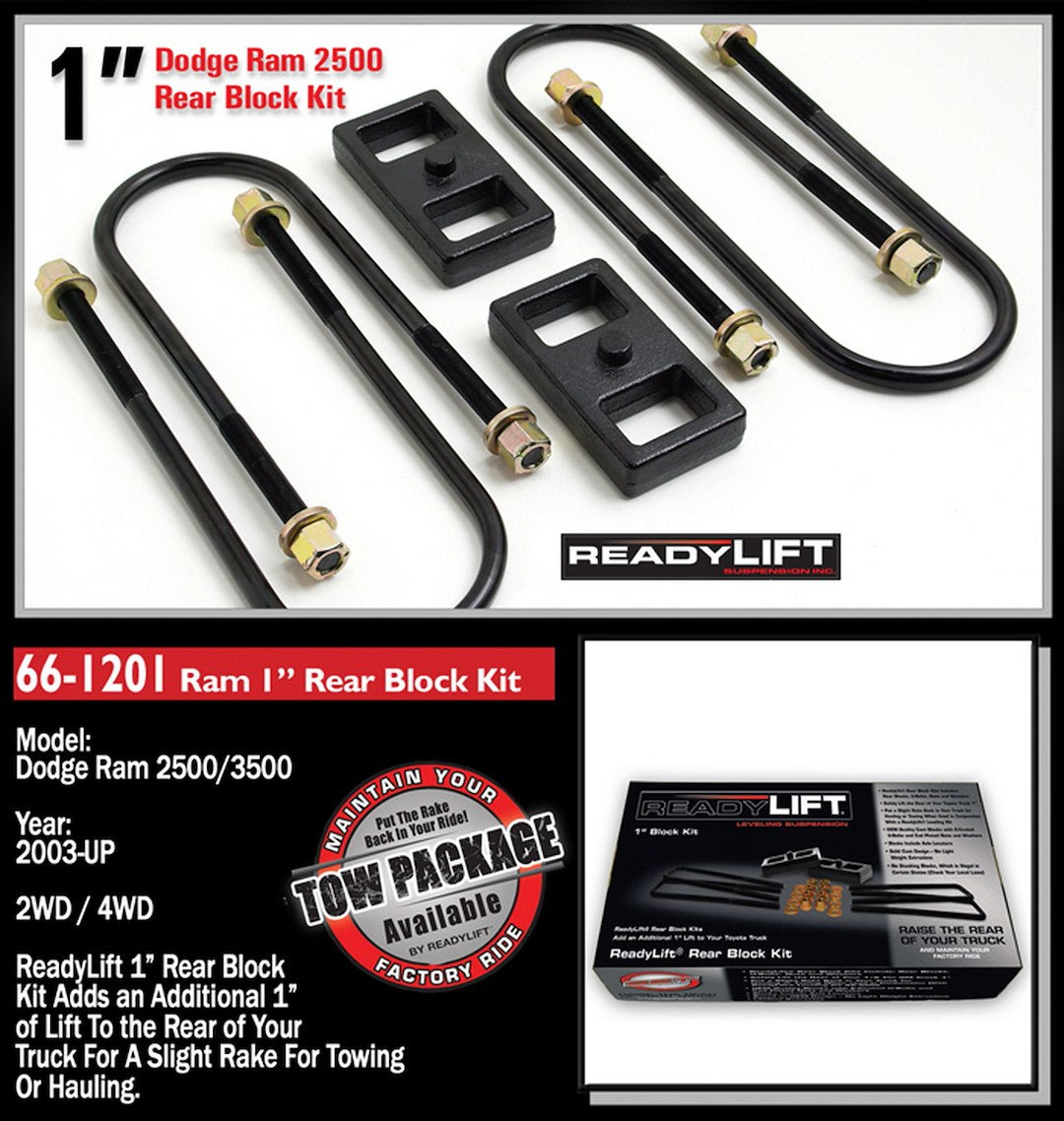 Readylift 66-1201 Leaf Spring Block Kit||66-1201dodgeram250035002003-.Jpg||86||r90661201||1201416