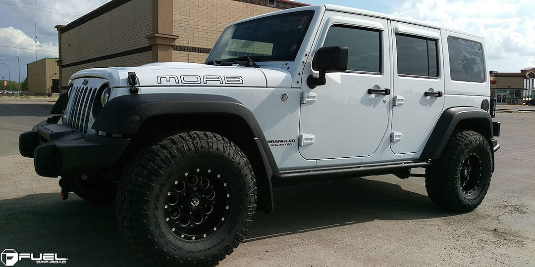 Product of Fuel Off Road 15x8 Black With Natural Accents Wheel - 5x4.75 Bolt Pattern