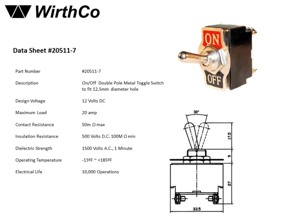 Product of Wirthco 20511 Multi Purpose Switch