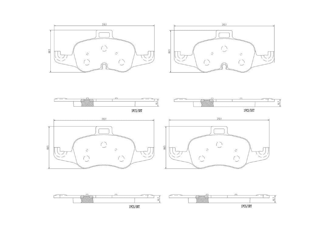 Product of Brembo P85160N Brake Pad - Set Of 4