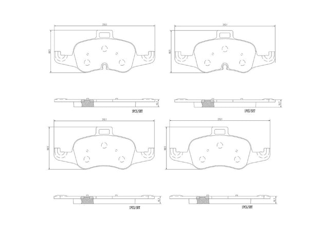 Product of Brembo P85160N Brake Pad - Set Of 4