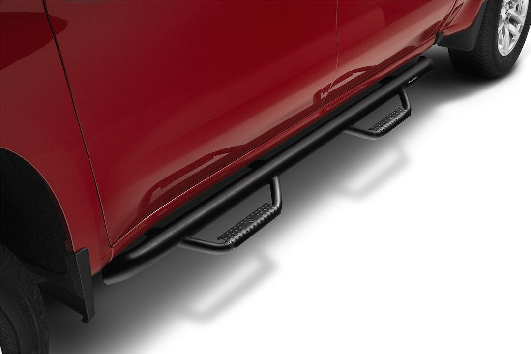 Product of N-Fab C1475CC-TX Cab Length Nerf Bar With Drop Down Steps