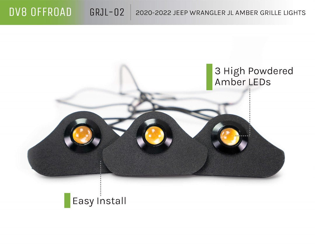 Dv8 Offroad Grjl-02 Grille Light - Led||wrangler-Jl-Marker-Lights-Infographic.Jpg||90||dv8grjl02||1774797