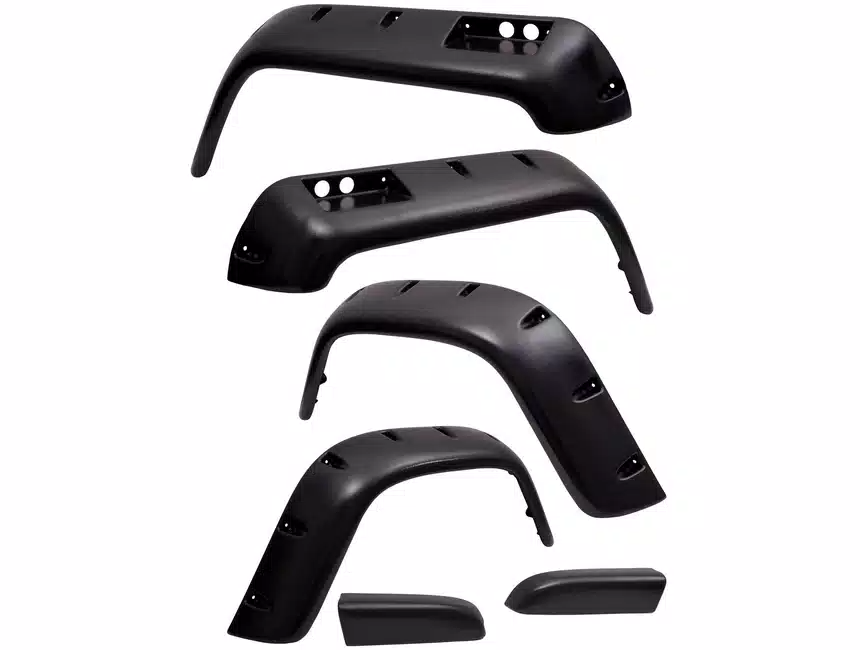 Product of Rugged Ridge 11632.10 Pocket Style/ Exposed Fasteners Black Fender Flare - Set Of 4