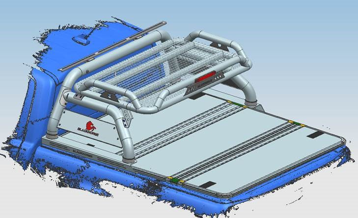 Product of Black Horse Offroad ATRB7BK Tubular Powder Coated Steel Truck Bed Bar